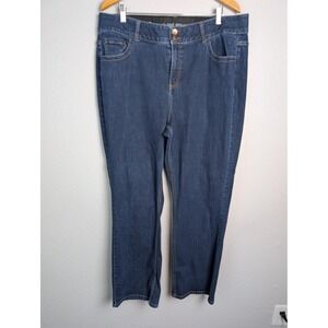 Lane Bryant Jeans Womens 20 Blue High Rise Straight Leg Stretch Denim Plus Size